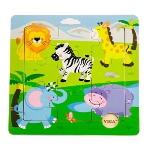 Puzzle animaux sauvages en bois