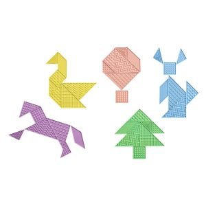 Ensemble de salle de classe Tangram tactile Green-n-Learn®