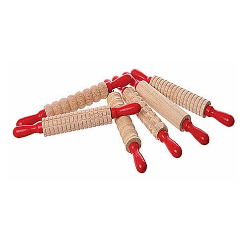 Lot De 6 Mini Rouleaux à Pâtisserie En Bois - Pour Enfants, Pâte à Modeler, Fondant - 14cm