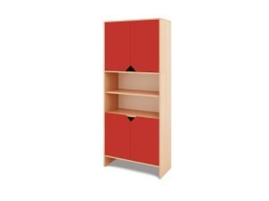 Meuble de rangement haut rouge