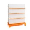 Fresh book displays bibliothèque double face orange