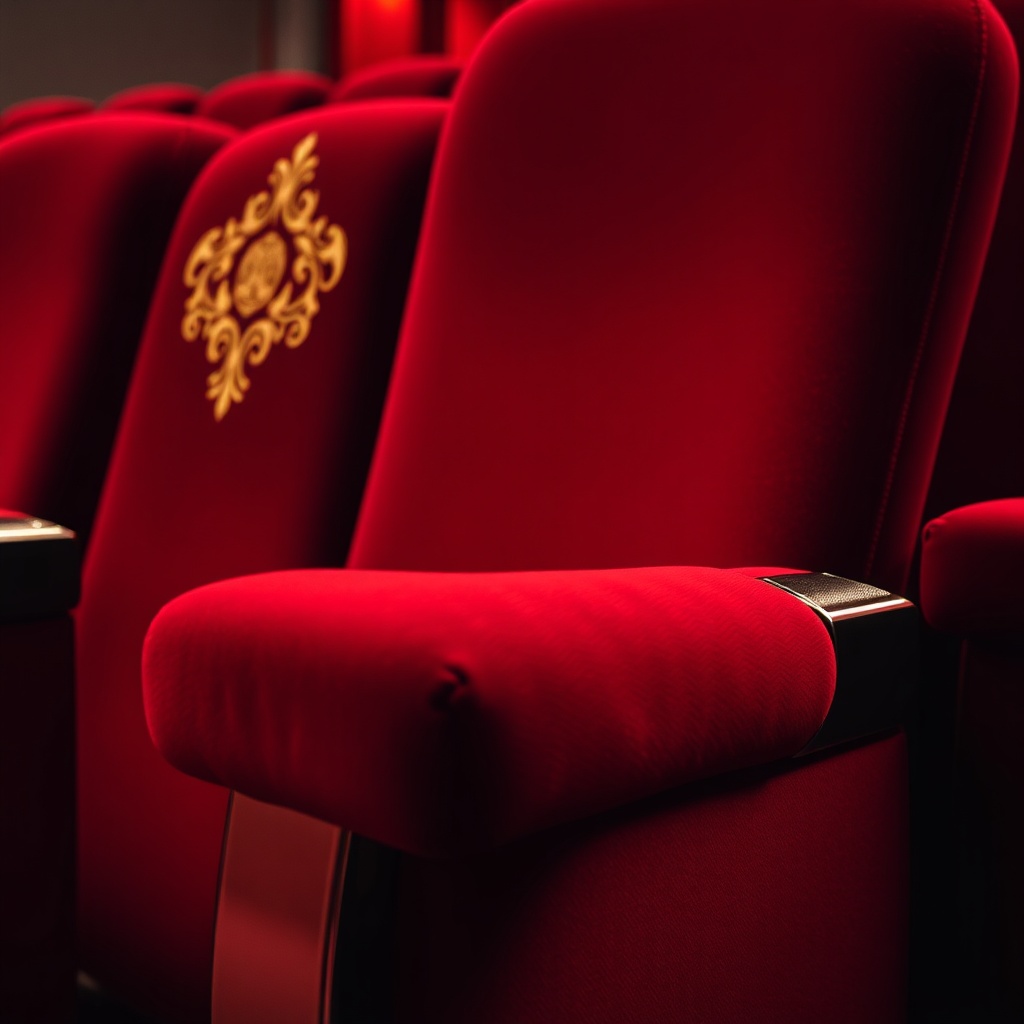 Top Chaises De Théâtre Professionnelles Et Confort 2026 Détail rapproché de chaises de théâtre professionnelles confortables en velours, illustrant la qualité des matériaux ignifugés et la structure en acier durable.