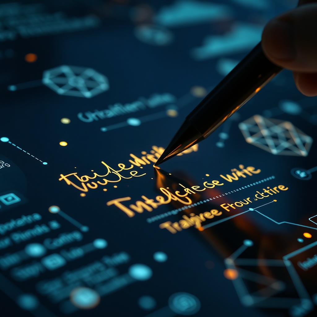 Détail de la reconnaissance d'écriture manuscrite sur un écran interactif tactile professionnel