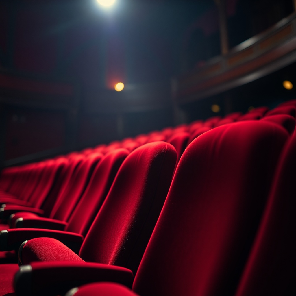 Gros plan sur des fauteuils en velours rouge confortables pour savoir comment choisir ses sièges de spectacle selon le confort