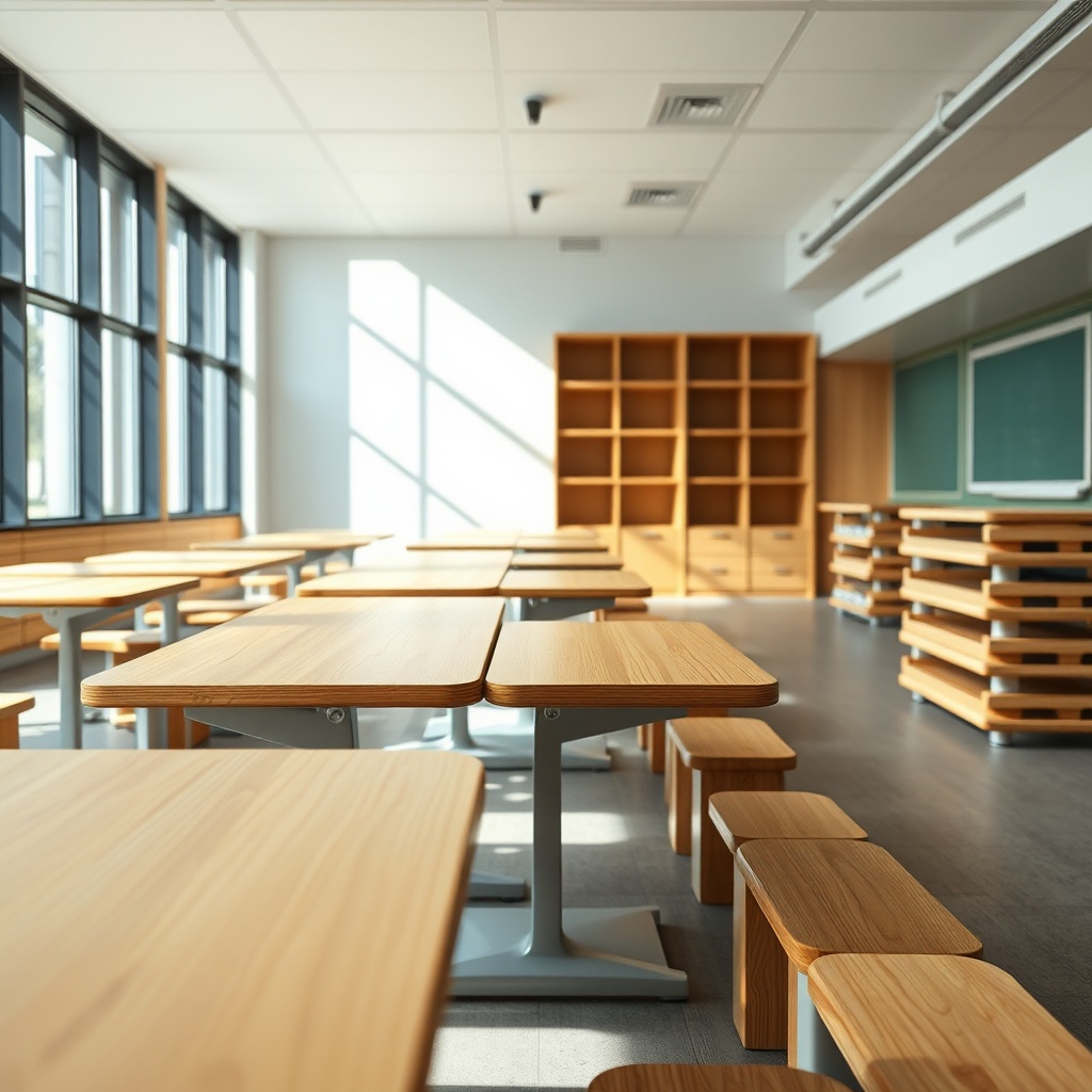 Pourquoi Opter Pour Du Mobilier Scolaire Sur Mesure ? Détails de fabrication de mobilier scolaire sur mesure en matériaux durables, combinant ergonomie ajustable, intégration technologique et finitions sécurisées pour un confort d'utilisation optimal.