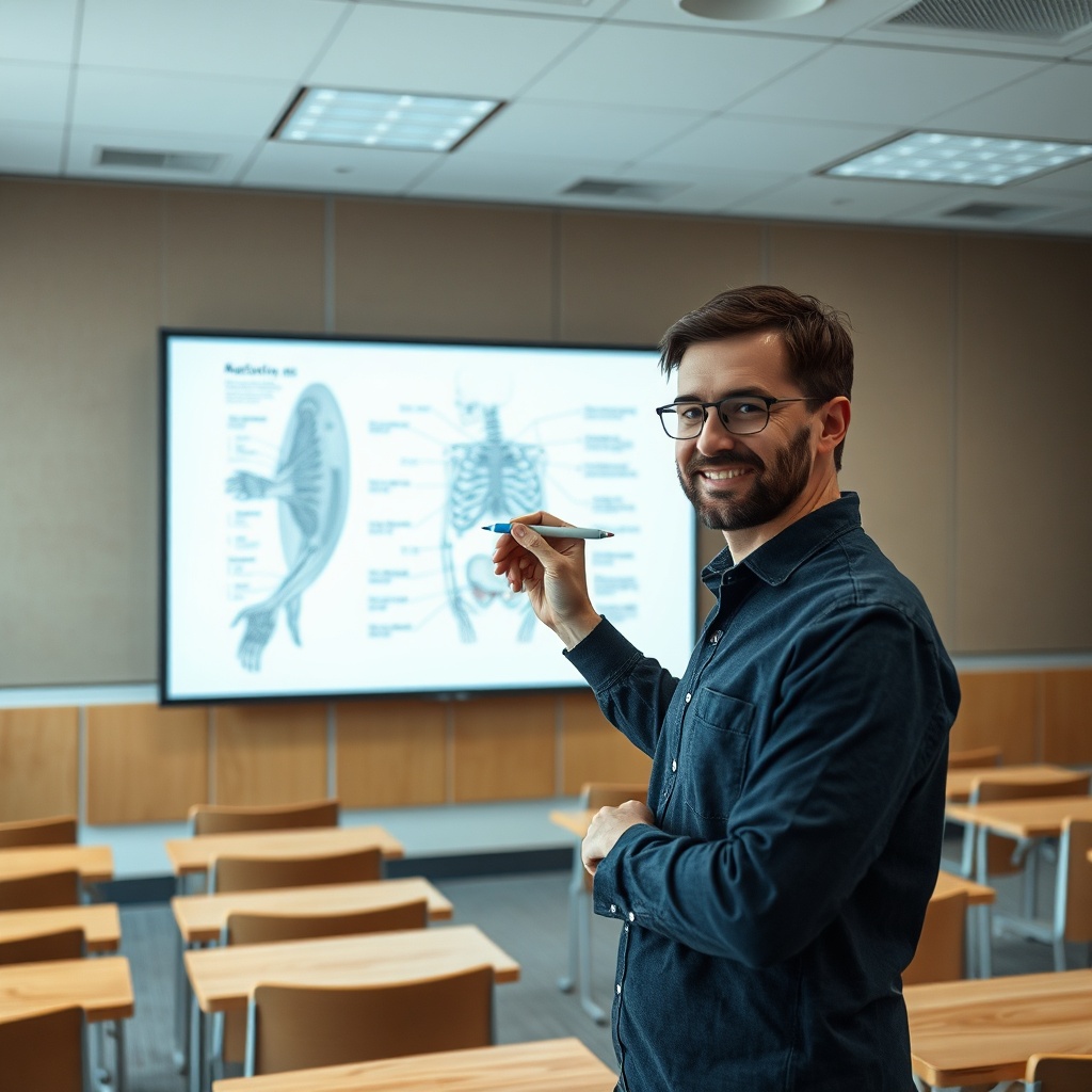 Enseignant utilisant un tableau numérique tactile pour annoter en temps réel un cours scientifique, illustrant l'intégration pédagogique d'un écran interactif école moderne.