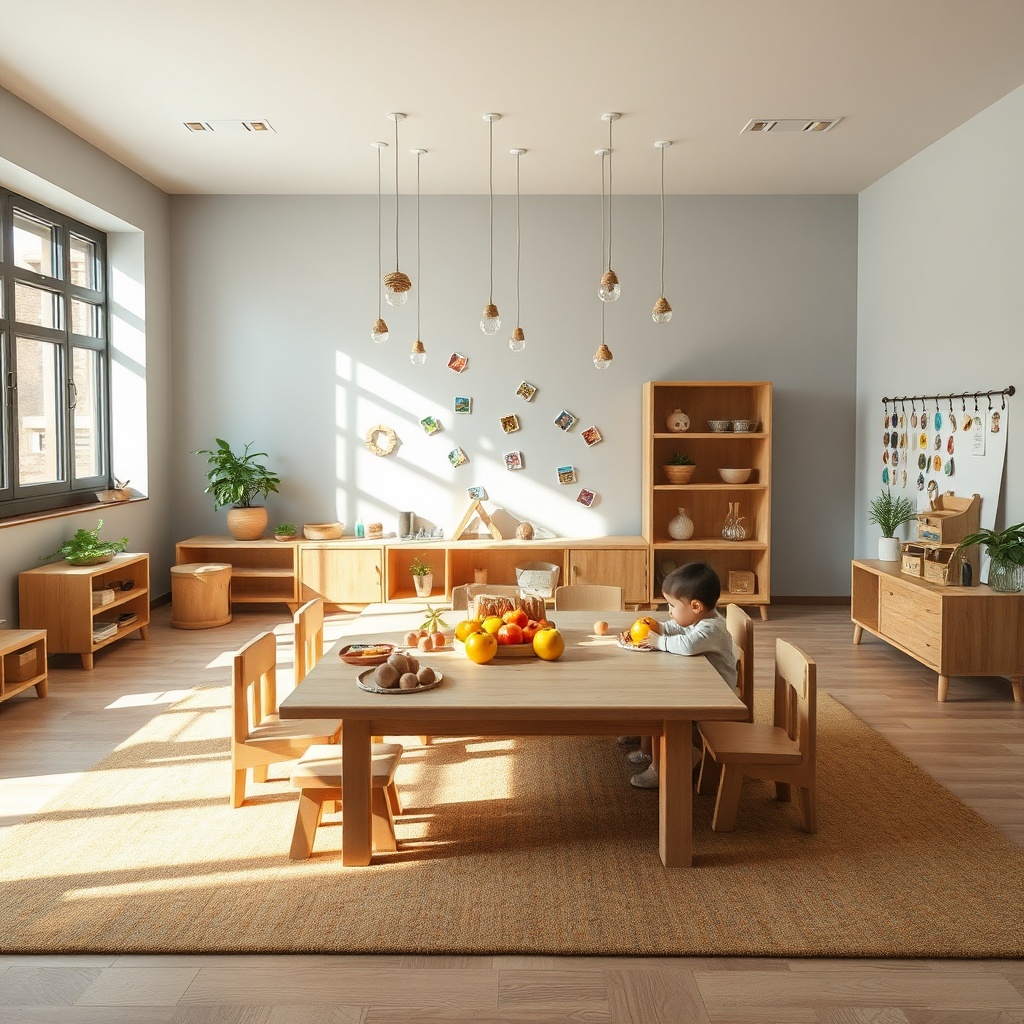 Organisation fonctionnelle classe maternelle petit budget Maroc avec mobilier fait maison et participation communautaire pour optimiser l'espace pédagogique