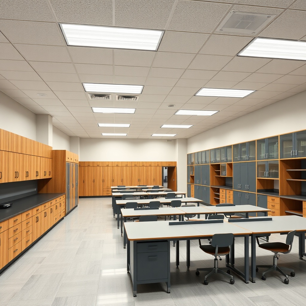Durable and flexible mobilier scolaire made from wood and metal, featuring modular workstations and secure storage to support modern teaching methods and long-term classroom use.